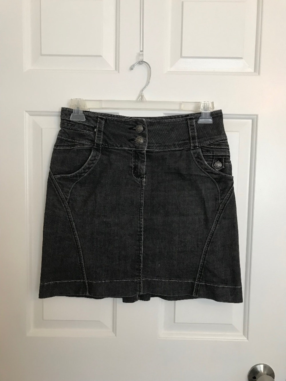 Orsay Denim Jean Skirt Size M/L Black Washed